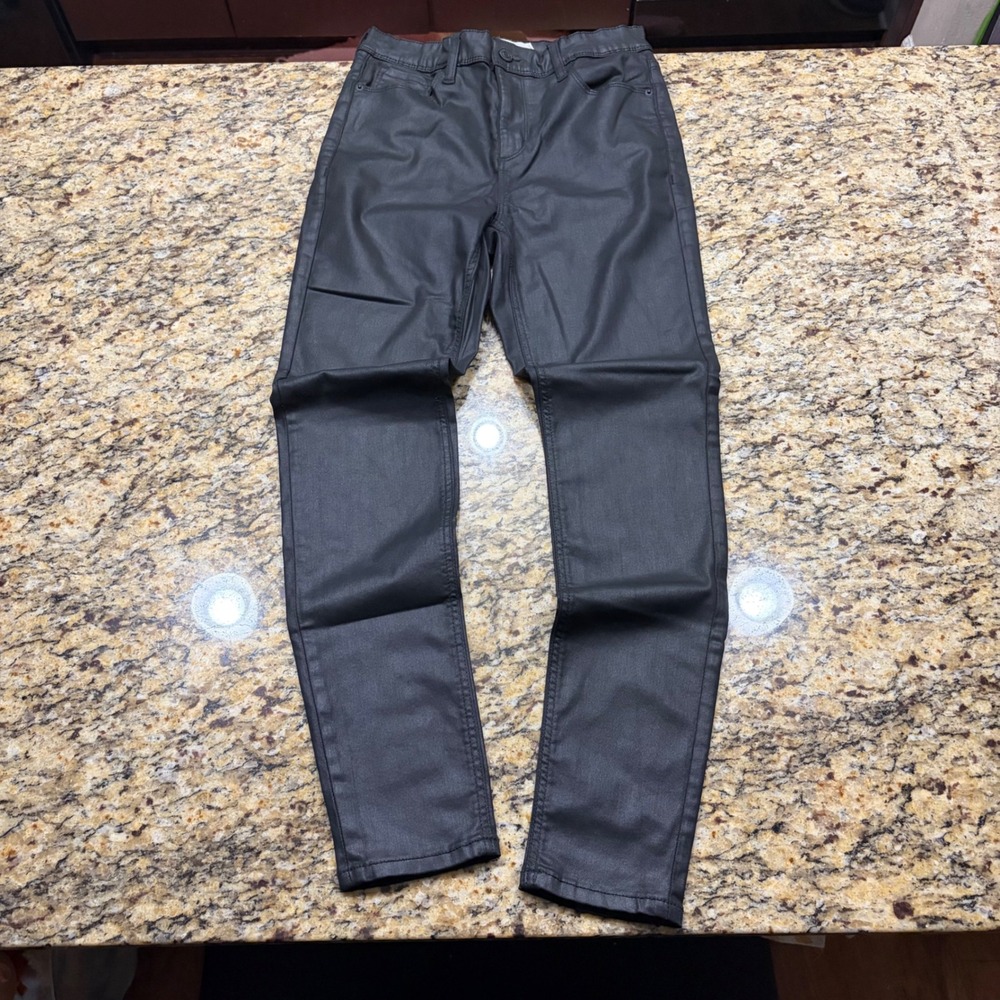 Dynamite Denim Kate Skinny Coated Jeans Black Size 8 29 High Rise Pants